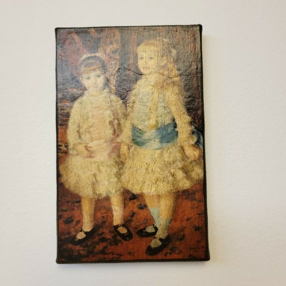 Vintage Oli Picture Two Girls Small Size - Picture 6 of 6